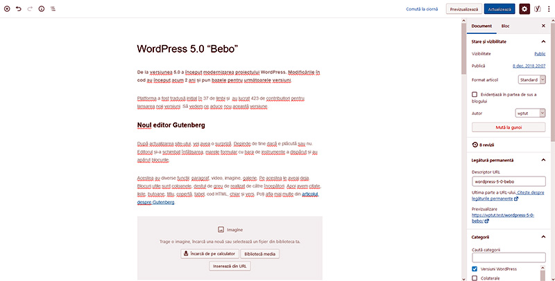 Editor WordPress 5 - Gutenberg