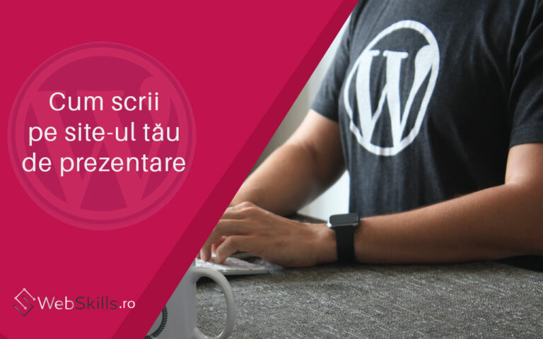 Cum scrii pe site-ul tău de prezentare